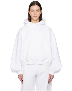 Толстовка с логотипом большого размера, белый Alexander wang