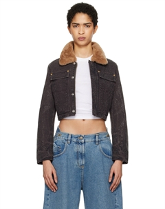 Серая рабочая куртка дальнобойщика с усадкой Alexander wang