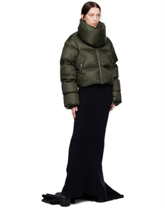 Зеленый Porterville Куртка-пуховик с воротником-трубой Rick owens