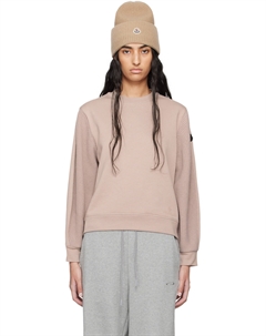 Розовый свитшот с нашивкой-логотипом Moncler