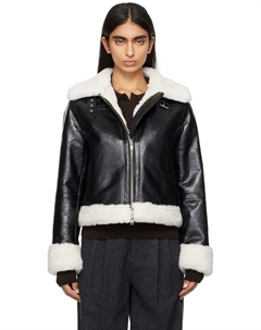 Черная и кремовая куртка Lorelle из искусственной овчины Stand studio