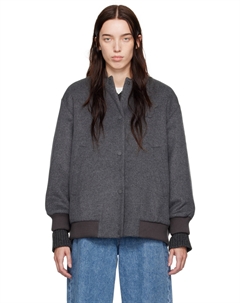 Серая куртка-бомбер Adorni Weekend max mara