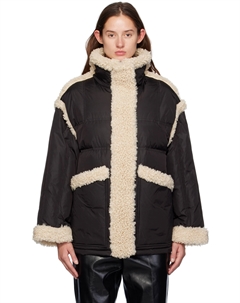 Черная куртка-пуховик Dorothy из искусственной овчины Stand studio