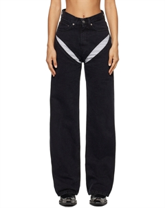 Черные джинсы с вырезами, Evergreen Black Y / project