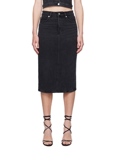 Черная джинсовая юбка-карандаш миди Alexander wang