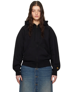 Черная толстовка с капюшоном Chase, черный/золотой Carhartt work in progress