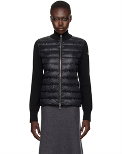 Утепленная шерстяная куртка-пуховик, черный Moncler