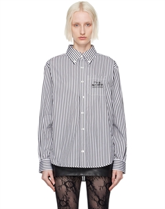 Черно-белая полосатая рубашка Marc jacobs