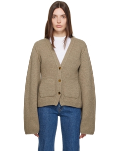 Кардиган цвета серо-коричневого скарлета Khaite