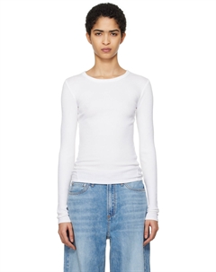Футболка Essential Rib с длинным рукавом, белый Rag & bone