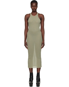 Платье-майка миди зеленого цвета Hollywood Rick owens