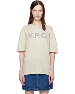 Футболка бежевого цвета большого размера Grand 'VPC' A.p.c.