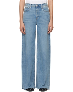 Синие джинсы «The Sofie» с высокой посадкой и ультраширокими штанинами, Whitney Rag & bone