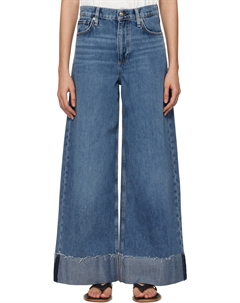 Синие джинсы «The Sofie» с высокой посадкой и очень широкими щиколотками, Pebbles Rag & bone