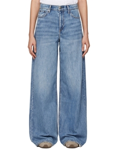 Синие джинсы «The Sofie» с высокой посадкой и ультраширокими штанинами, Beverly Rag & bone