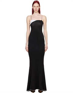 Платье макси Les Sculptures 'La robe Aro', черный Jacquemus