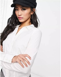 Белое боди с длинными рукавами Vero moda