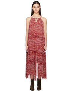 Платье макси из шифона Alita Etoile, красный Isabel marant