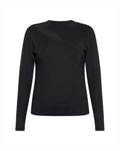 Тонкий вязаный свитер Sweater, черный Faina
