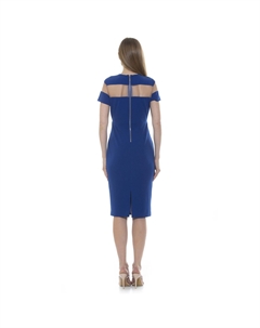 Женское платье миди Everleigh с иллюзионным вырезом Alexia admor