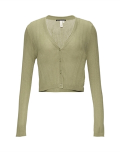 Вязаный кардиган Knit Cardigan, оливковый Qs