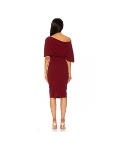 Женское платье-футляр на одно плечо с драпировкой Olivia Alexia admor