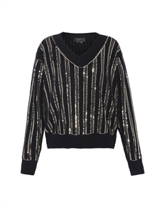 Свитер Strick Mit Pailletten, черный Faina