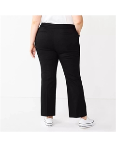 Легкие эластичные брюки без застежек больших размеров Bootcut Croft & barrow