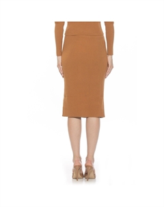 Женская юбка миди с боковыми пуговицами , коричневый Alexia admor