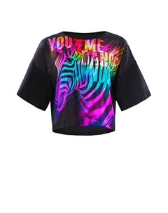 Спортивная футболка Functional Light and Soft Dance Top DT109LS, цвет rainbow zebra/black Winshape