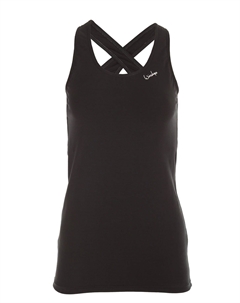 Спортивная футболка Tanktop mit offenem Drop Back Design WVR32, черный Winshape