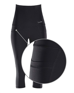 Спортивные леггинсы Functional Power Shape High Waist 3/4 Tights mit drei Taschen HWL214, черный Winshape
