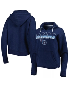 Женский темно-синий пуловер с капюшоном Tennessee Titans Color Rise Kennedy Notch Neck '47 Unbranded