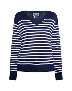 Свитер Strick, цвет Marine Weiss Dreimaster