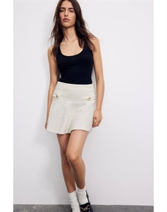 Юбка букле, белый H&m