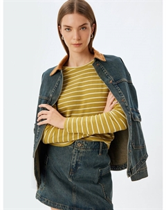 Лонгслив Shirt, зеленый Koton