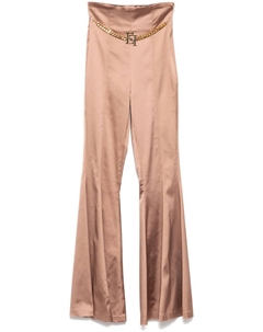 Атласные расклешенные брюки, нейтральный Elisabetta franchi