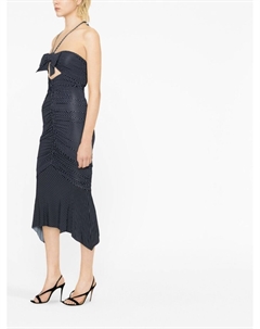 Платье с вырезом халтер и бантом, синий Alexandre vauthier