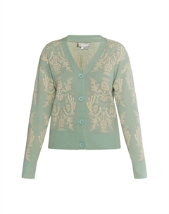 Вязаный кардиган Knit Cardigan, зеленый Usha