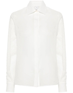 Полупрозрачная рубашка с вышивкой, белый Eleventy
