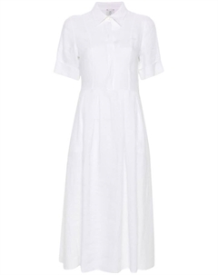 Платье миди с короткими рукавами, белый Eleventy