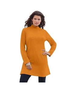 Женская туника больших размеров Mockneck Ultimate, цвет Rich Gold Roaman's