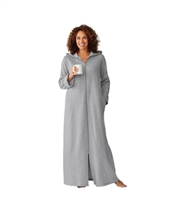 Женский длинный флисовый свитшот с капюшоном маленького размера, халат, цвет Heather Grey Dreams & co.