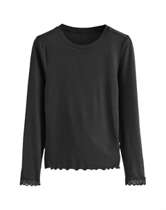 Лонгслив Shirt, черный Next