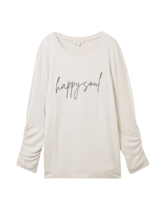 Лонгслив Shirt, кремовый Tom tailor