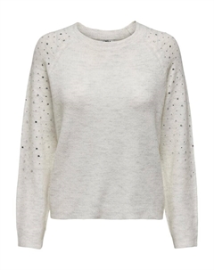 Тонкий вязаный свитер Sweater MIRELLA, цвет mottled white Jdy