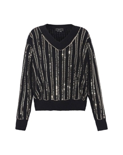 Тонкий вязаный свитер Sweater, черный Faina