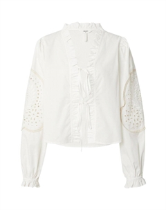 Блузка Blouse OBJBRODERA, белый Object
