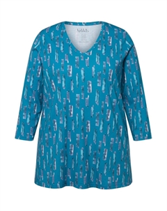 Топ Shirt, цвет marine blue/night blue/azure/sky blue Ulla popken