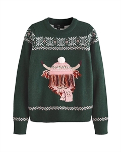 Тонкий вязаный свитер Sweater, темно-зеленый Next